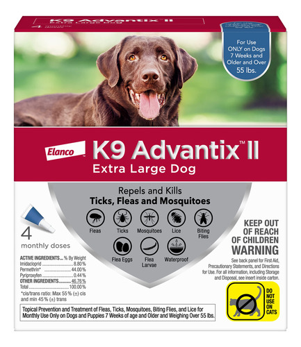 K9 Advantix Ii - Prevencin De Pulgas Y Garrapatas Para Perro