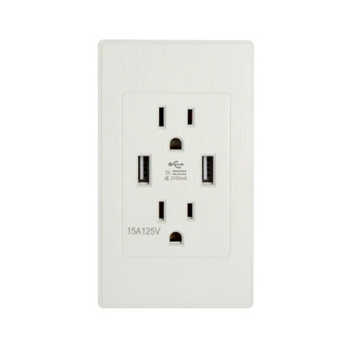 Usa Doble 2.4a 2 Puertos Usb De Carga Rápida Pared Enchufe Y