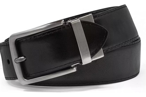 Steve Madden Cinturón De Piel Reversible Color Negro /Cafe obscuro Talla 34
