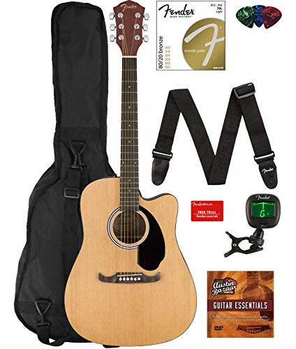 Guitarra Fender Fa-125ce - Natural Con Accesorios