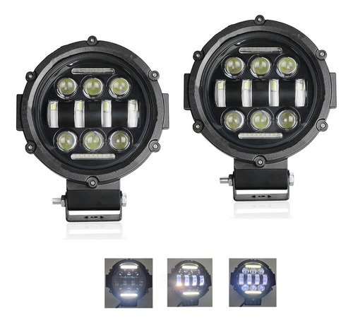 2 Exploradoras Led 5 Pulgadas Camperos 4x4 Off Road 12 Y 24v