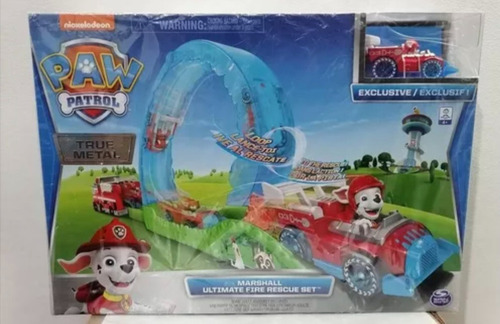 Paw Patrol Marshall True Metal Ultimate Fire Rescue Set