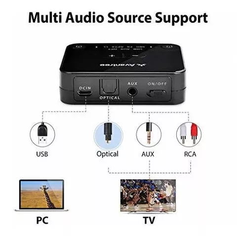 Transmisor Bluetooth Avantree Audikast Plus Optico Rca V5.0