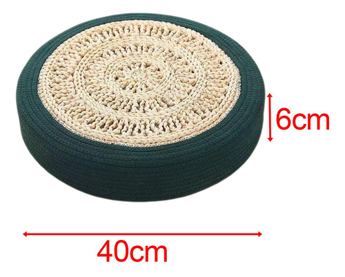 Tatami De Estilo Japonés, Cojín Para Suelo, Verde Oscuro