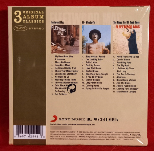 Fleetwood Mac Box Set 3 Discos Blues Rock Sony Uk. Edición Limitada