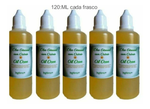 Oleo De Girassol Ozonizado Kit 5 Frascos