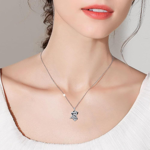 Collar Dálmata Plata 925 Con Colgante Ajustable Para Perro