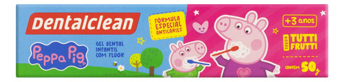 Pasta de dentes infantil Dentalclean Peppa Pig Tutti Frutti  em gel 50 g