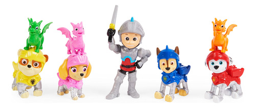 Figuras De Paw Patrol, Rescue Knights Ryder And Pups Con 8 F