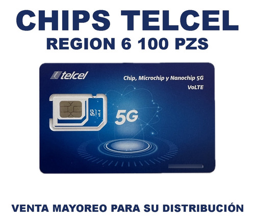 Chip Telcel Mayoreo 100 Piezas 3 En 1 (Usado)