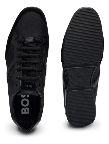 Tenis Boss Saturn Low Negro Hombre Casual 100% Original