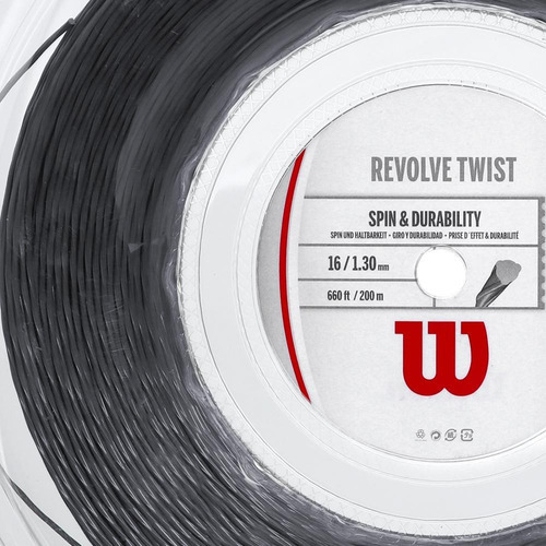 Corda Wilson Revolve Twist 16l 1.30mm Preta - Set Individual