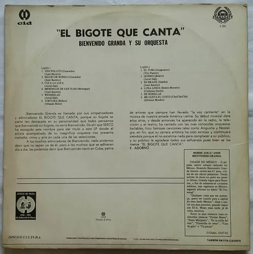 Bienvenido Granda e sua Orquestra - El Bigote que Canta