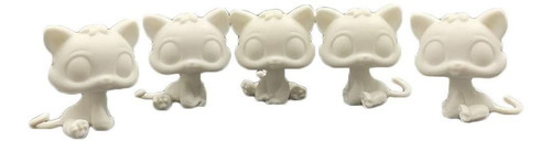 Lpscb 5 Piezas De Lindo Gatito Base Blanca Para Tienda De