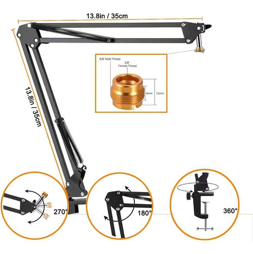 Quadcast Boom Arm - Brazo Para Micrófono De Juegos ...