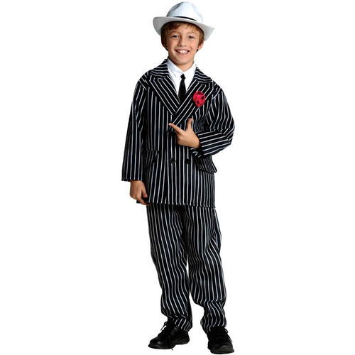 Disfraz Para Niño Traje De Gánster Talla M (8-10)