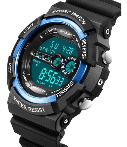 Reloj Deportivo Digital Militar Sanda 320 Hombre Azul