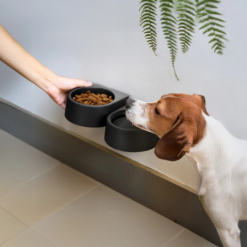 Comedouro Duplo Pet Bebedouro Cachorro Gato Com Fita 3m Arth
