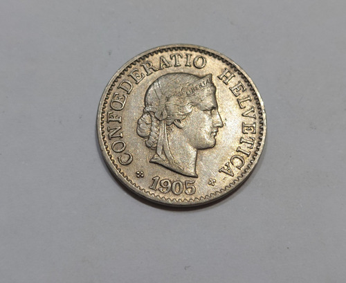 Moneda De 5 Rappen Año 1905