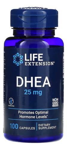 Life Extension, Dhea, 25 Mg, 100 Cápsulas Sabor Sin Sabor