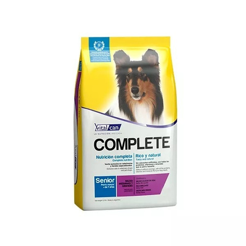 Alimento Vitalcan Complete para perro senior todos los tamaños sabor mix en bolsa de 20 kg