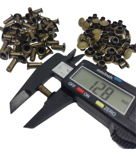 1000 Rebites Ferro Ouro Velho Ilhós C/ Calota Baxmann N°5