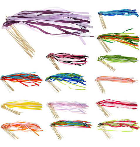 10x Cinta Campana Varitas De Colores Palos De Madera Boda