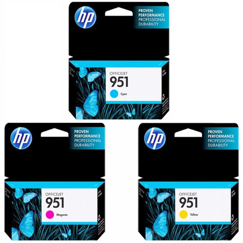 Combo Cartucho Hp 950xl + 951 Cyan/magenta/amarillo Comunes Originales