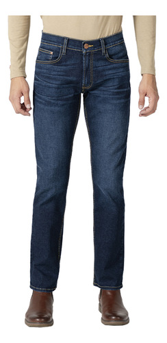 Jeans Oggi Hombre Vaxter Slim Straight Corte Recto Azul Oscu