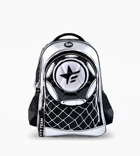 Mochila Footy Arco Y Pelota De Futbol  3d Luz Led 18¨ Nene