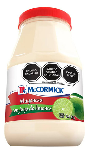 Mayonesa Mccormick Con Jugo De Limón 3.4 Kg