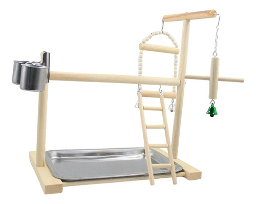 Loro Juego Soporte Pájaro Columpio Escalada Escalera Madera