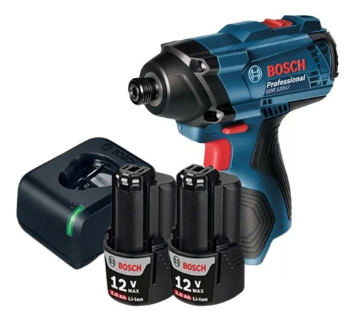 Chave De Impacto Bateria Bosch 12v Gdr120-li Carregador Biv