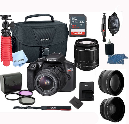 Kit Completo De Cámara Profesional Canon T6 + 18 Artículos