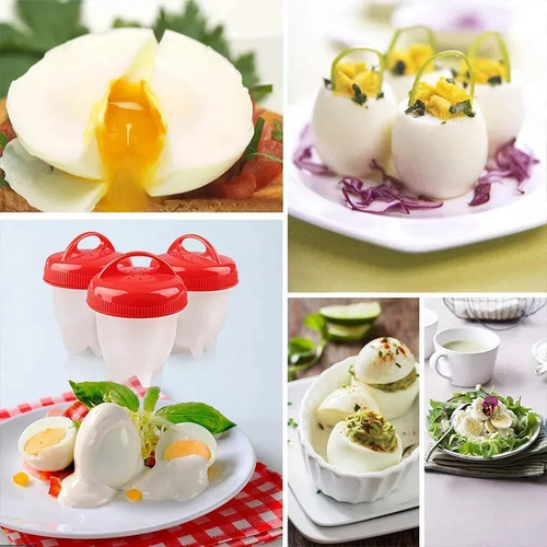 Set De 6 Vasos Antiadherentes Para Hacer Huevos Cocidos