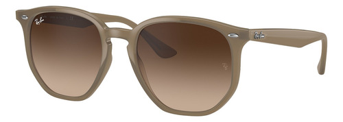 Anteojos de sol Ray-Ban I-Shape RB4306 Standard con marco de propionato color gloss beige, lente brown de plástico degradada, varilla gloss beige de propionato