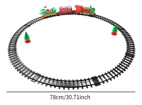 Tren Eléctrico Navideño Con Rieles Juego De Tren Navideño