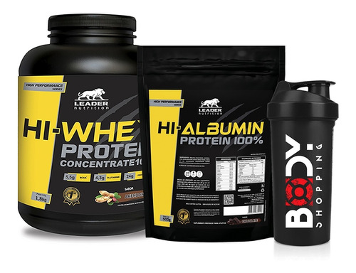 Hi Whey Protein 1,8kg + Albumina + Shaker - Leader Nutrition