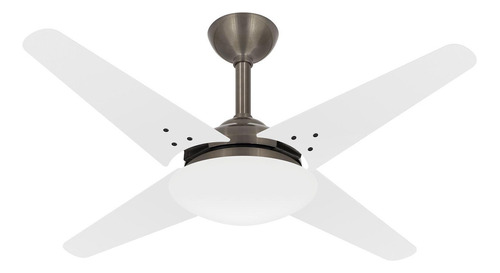 Ventilador Teto Bronze Breeze 4 Pás Sala Potente Ventax 110v Cor das pás Branco Diâmetro 118 cm Material das pás MDF