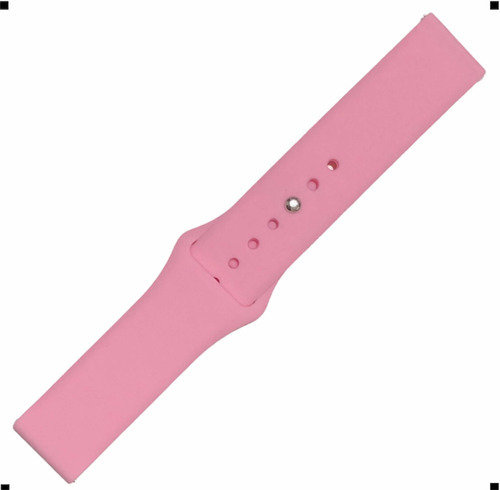 Pulseira Borracha 20mm Amazfit Gts 2 3 4 Mini Galaxy Active Cor Rosa Largura 20 mm