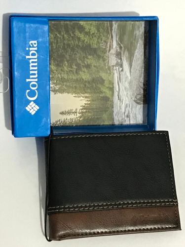 Billetera De Cuero Columbia Slimfold En Dos Tonos