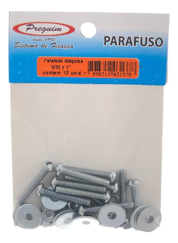 Parafuso Rosca Maquina Preguim Redonda 5/32 X 1 Cartela C