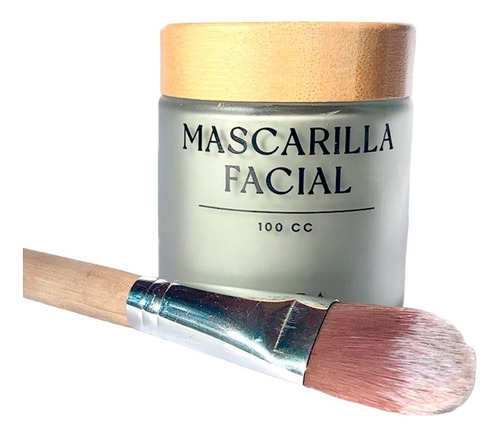 Mascarilla Facial Con Brocha De Bambú Terra Cosmetica Natura