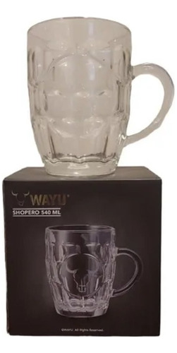 Vaso Shopero Vidrio Wayu 540ml Shopero Beer Cervecero Bar