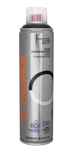 Aerosol Alta Temperatura 400ml Negro Truper