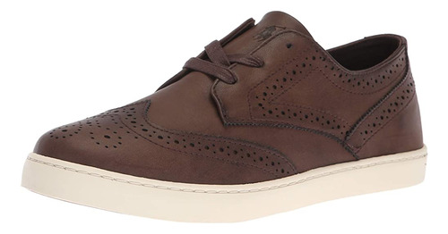 Polo Ralph Lauren Kids Boys' Alek Oxford Sneaker, Chocolate 