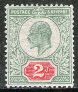 Reino Unido Sello Mint De 2 P. Rey Eduardo 7° Años 1902-04