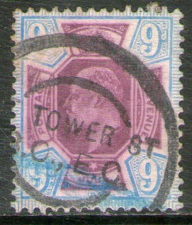 Reino Unido Sello Usado De 9 P. Rey Eduardo 7° Años 1902-10