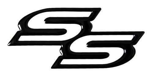 Adesivo Emblema Corsa Ss Resinado Preto Ss01