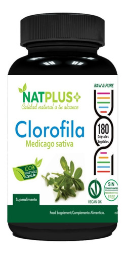 Clorofila 180 Cápsulas De 500mg